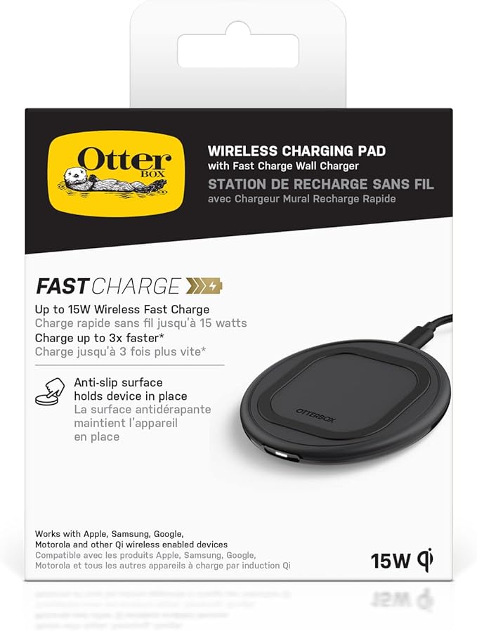 OtterBox Premium Wireless Fast Charing Pad, 15W - Black by Unknown