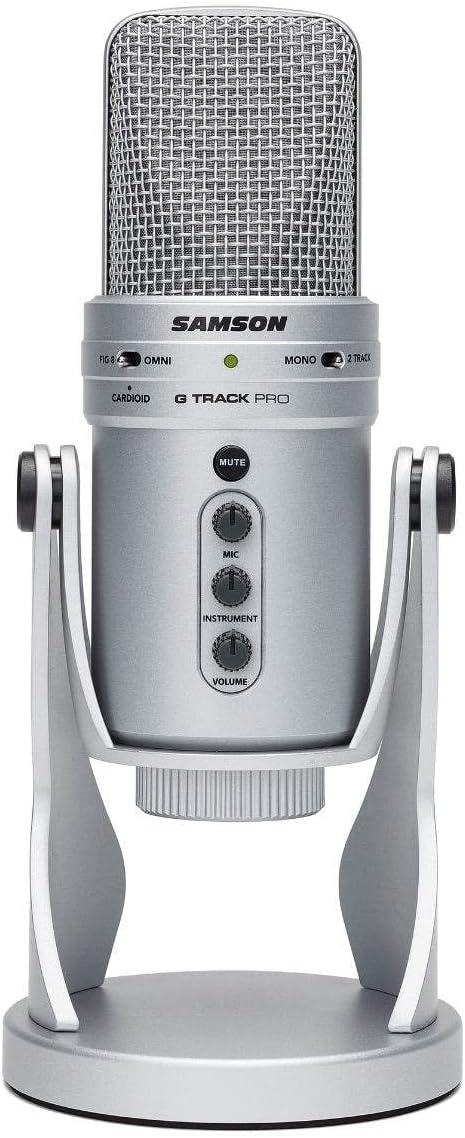 SAMSON G Track Pro USB Microphone with Built in Audio Interface Silver - Image 2