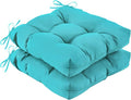 IASEAHK Outdoor Chair Cushions Set of 2, 19" x 19" x 5", Waterproof Outdoor Seat Cushions for Patio Furniture, Fade-Resistant Patio Chair Cushion, Dining Wicker Chair Pads for Porch Garden, Teal by IASEAHK