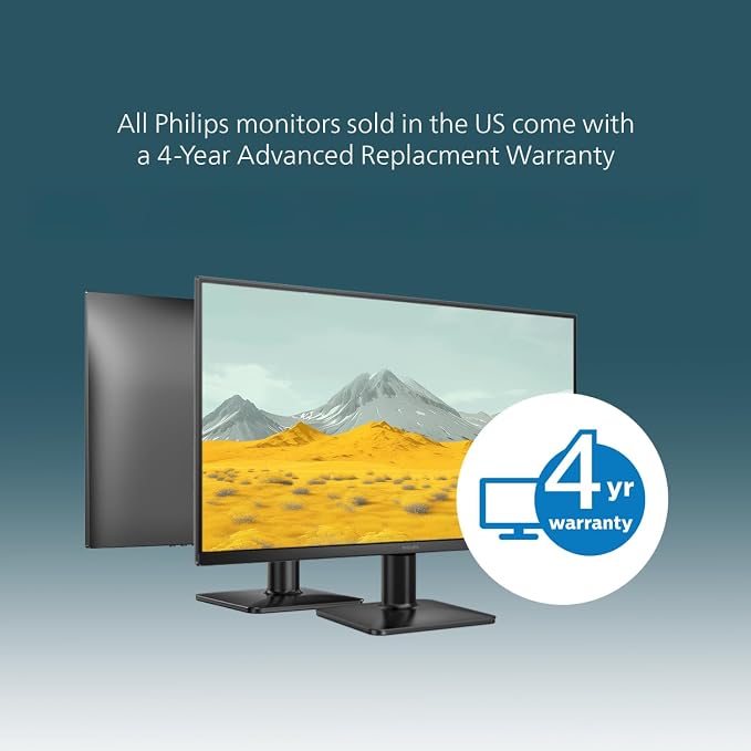Philips 24 Inch Computer Monitor FHD 120Hz IPS, 24E2N2100 | 1920×1080 LED Monitor, HDMI 1.4, VGA, VESA, Adaptive Sync, Flicker-Free, Low Blue Light, 4yr Advance Replacement Warranty - Image 2