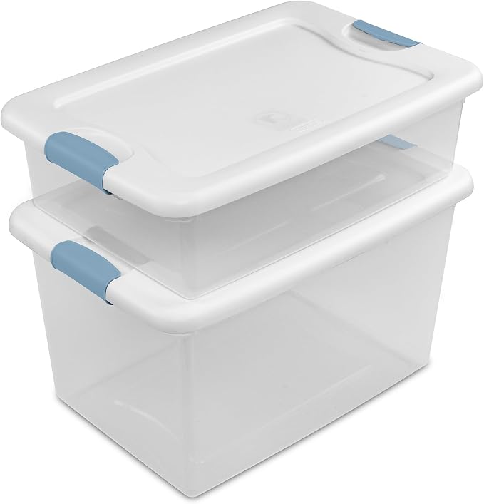 Sterilite Latching Box with Lids for Home and Office, 64 Quart, 8-Pack | Heavy-Duty and Stackable Plastic Containers with Latches for Closet, Cabinet, Bedroom, Bathroom and Dorm Room Organization - Image 8