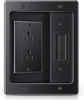 in Wall Cable Management Kit, Wall Cable Concealer Kit for TV, Recessed Outlet for Low Voltage Cables, Cord Hider Fits All Plugs for Wall Mounted TV & Cable Pass Through, Black by ZEXMTE