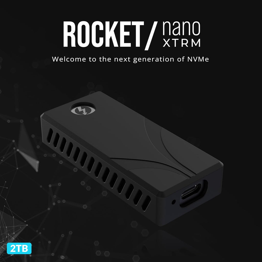 SABRENT Rocket Nano XTRM 2TB External SSD – Thunderbolt 3 | 2700 MB/s | 900 MB/s USB 3.2 Gen 2 | Compact Aluminum | Both Cables Included | Mac, PC, Linux (SB-XTMN-2TB) - Image 2