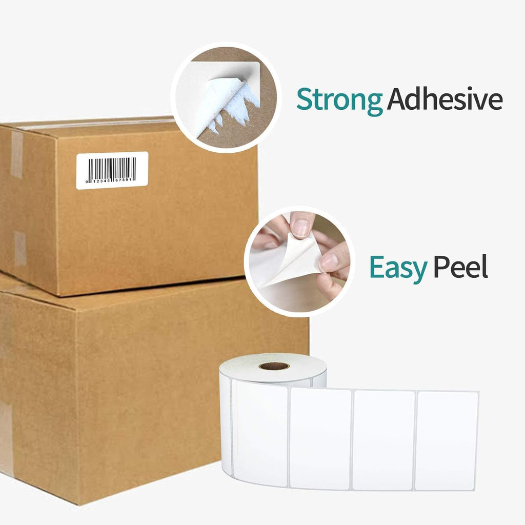 3"x2" 3-Proof Direct Thermal Barcode Shipping Labels for Zebra LP2844 GK420D GK420T ZD421 ZD420, 12 Rolls 8400 Pcs 2x3 Strong Adhesive Return Address Label Used with Rollo MUNBYN Arkscan - Image 4