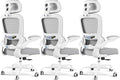 TRALT Office Chair Ergonomic Desk Chair - Gaming Chair with Lumbar Support (3, White) | 330 LBS Home Office Desk Chairs with Headrest, Reading Chair with Flip-up Armrests, Comfortable Computer Chairs (3, White) by TRALT