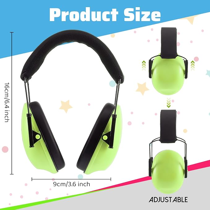12 Pcs Kids Noise Cancelling Headphones Ear Muffs Classic Style | Ear Protection for Kids Adults 27dB Noise Reduction Hearing Earmuff for Autism Sensory Relief Concerts Fireworks Studying - Image 4