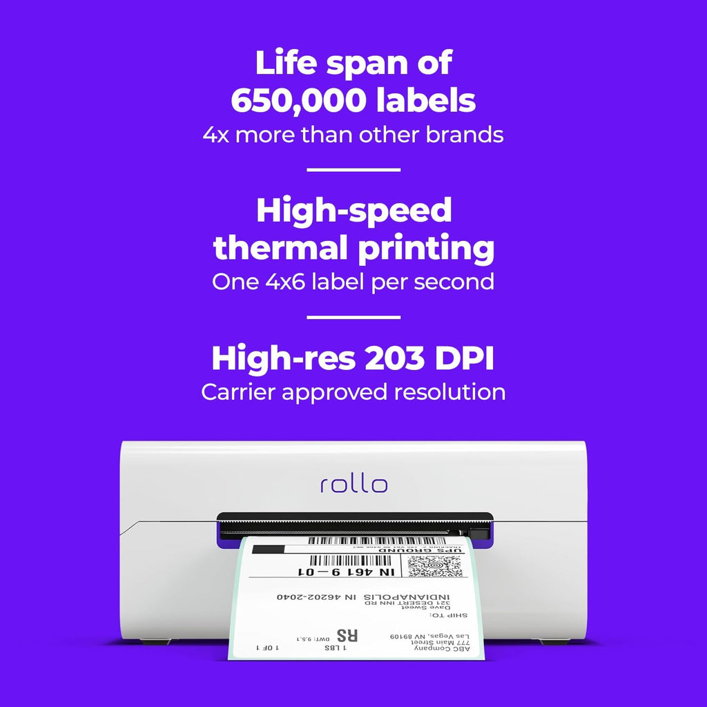 Rollo Wireless Shipping Label Printer - Wi-Fi 4x6 Thermal Label Printer - Image 3