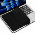 2 Pack Microfiber Liner Cleaning Cloth 13" with Screen Keyboard Imprint Protection, Laptop Keyboard Protector Accessories Compatible with MacBook Neo/Pro/AIR 13 inch and MacBook Pro 14"-Black by MUBUY