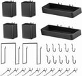 FZK 28-Packs Peg Board Organizer Accessories Kit, Black by FZK