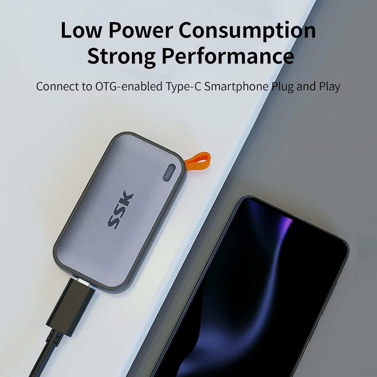 SSK Portable SSD 500GB External Solid State Hard Drive USB C Up to 1050MB/s - Image 3
