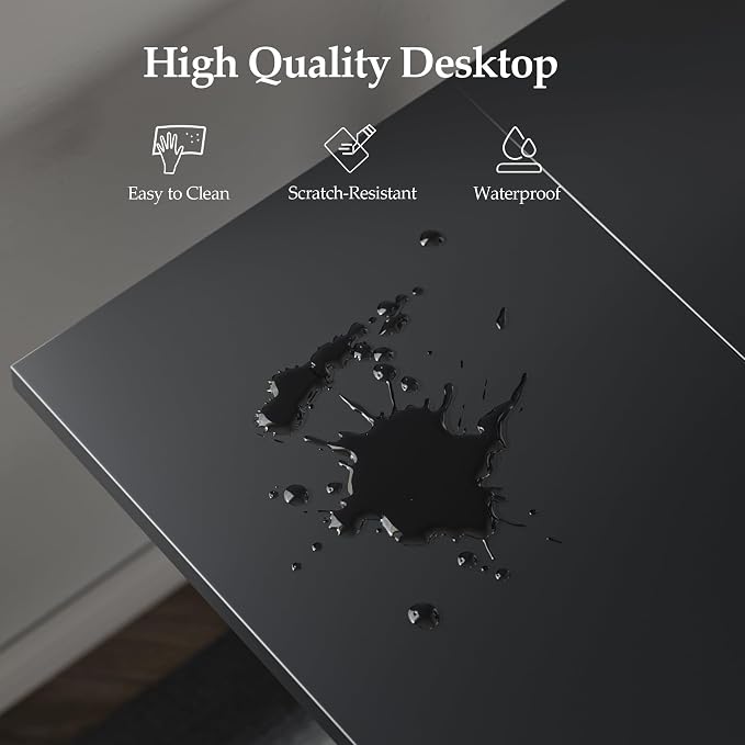 Klicelor 48 Inch Electric Standing Desk, Height Adjustable Office Desk, Sit Stand Up Computer Desk with Memory Preset, Two-Piece Desktop, Black - Image 9