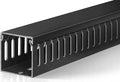 ZhiYo 2" H x 2" W Cable Raceway, Under Desk Wire Management Channel Black | Slotted Wire Duct, 2 Pack(3.3ft Each), Heavy-Duty PVC Cable Management for Server Racks, Network Cables & Electrical Cabinets by ZhiYo