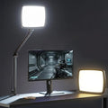 NiceVeedi 14" Soft Streaming Light, Dimmable Desk Ring Light with Clamp, 2700K-6500K/CRI97+/Flexible Arm/Modular Design/Remote, Key Light for Podcast/Home Office/YouTube/TikTok/Makeup/Video Calls by NiceVeediOfficial