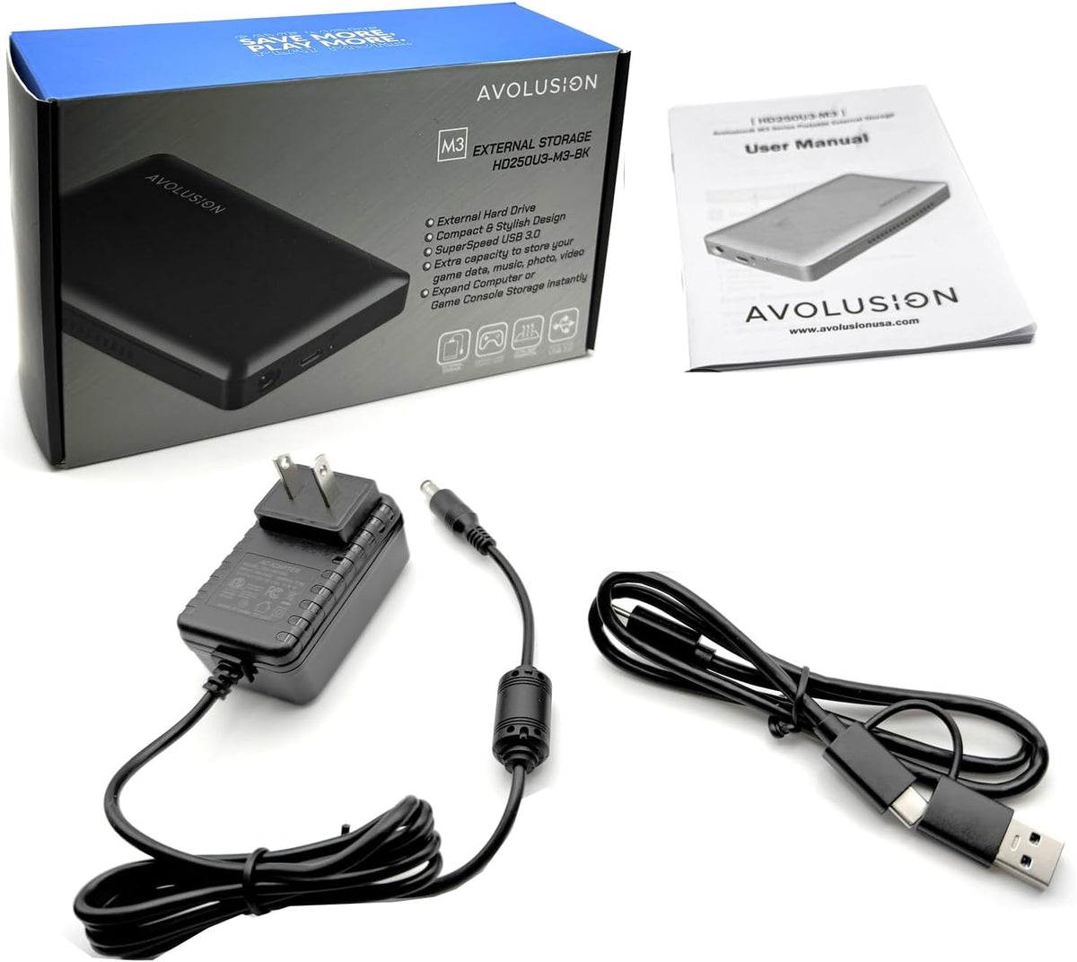 Avolusion M3 Series 2TB USB 3.0 Portable External Hard Drive - Black (for Windows, Mac OS, Xbox, PS) - Image 6