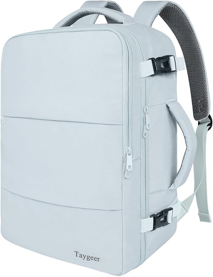 Taygeer Carry On Backpack, 40l Travel Backpack for Women Airline Approved | Cute Underseat Personal Item Travel Bag With Shoe Compartment, Casual Daypack Gifts for Friend Hiking Outdoor Weekend,Blue by Taygeer