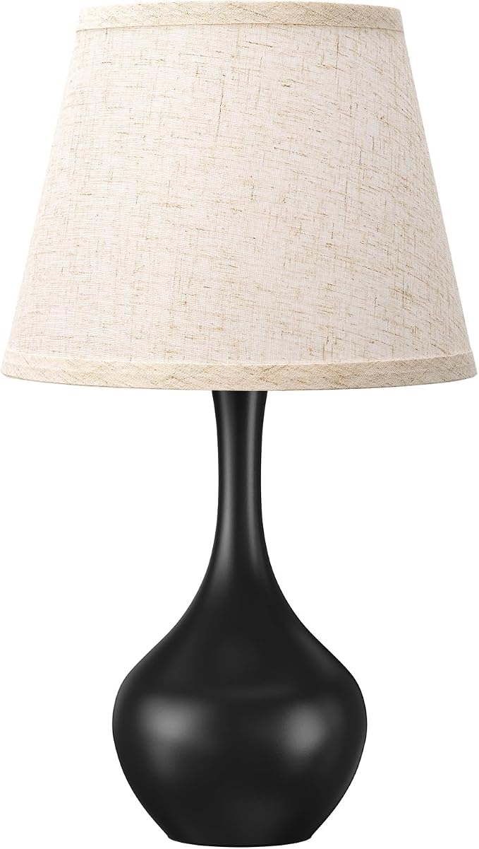 16.1" Touch Table Lamp for Nightstand, 3 Way Dimmable Small Bedroom Lamp | Touch Control, Bulb Included, Black Bedside Lamps for Desk, Night Stands, Living Room, End Table, Corded - Image 8