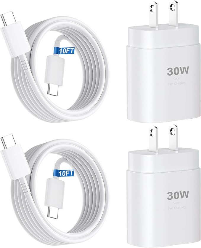 iPhone 17 16 15 Charger Fast Charging,30W USB C Charger Type C Charger Phone Chargers iPhone&10 Ft Long USB C to C Cable Fast Charging Cord for iPhone 17 Air/17 Pro/17 Pro Max/16 15 Pro Max Plus,iPad by DiHines