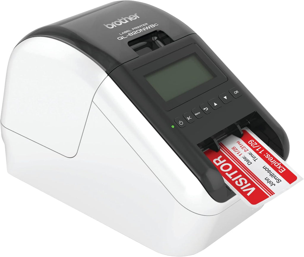 Brother QL-820NWBC Ultra Flexible Label Printer with Multiple Connectivity Options, Black/White, 5.7" x 5" x 9.2" - Image 3