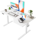 Agilestic 55 x 32 Inch Corner L Shaped Electric Standing Desk, White | Electric Height Adjustable, L-shape Workspace, Sturdy Steel Frame, Memory Preset, Hooks, 154 lbs, Easy Assembly, Splice Board by Agilestic
