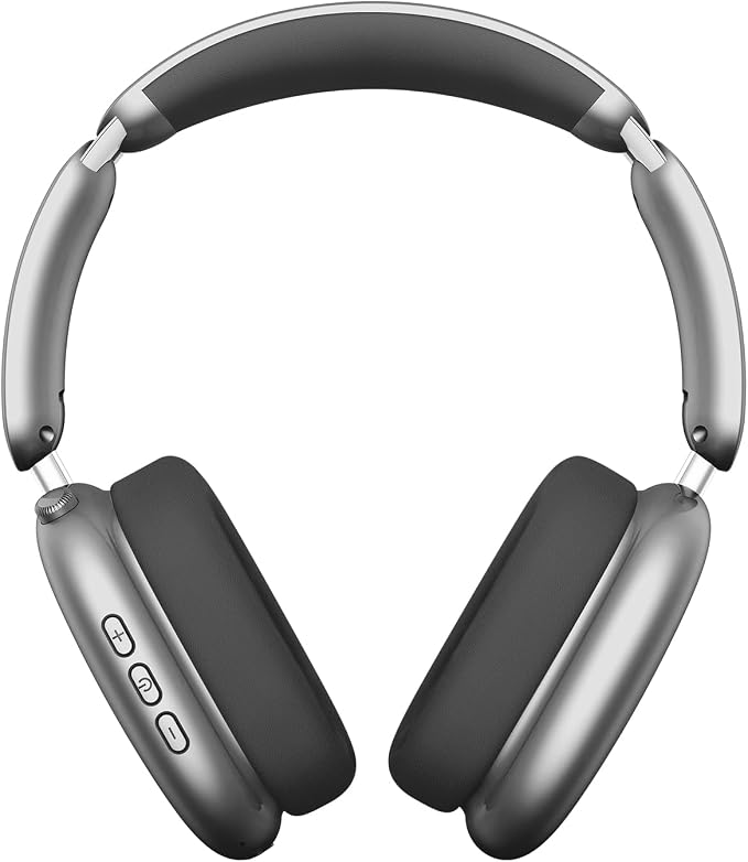 Wentronic Y02 Active Noise Cancelling Wireless Headphones, Grey | Over-Ear, Bluetooth, 60H Playtime,Crystal Clear Calls, Hi-Res Audio, Big Bass, Foldable Lightweight for Travel Home Office by Wentronic