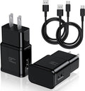 Type C Charger Fast Charging, 2Pack USB C Android Phone Charger&10ft Cables | Wall Charger Blocks &2x 10ft USB-C cables for Samsung Galaxy S8/S9/S10 Plus/S10e/S20/S21 Ultra/Plus, Note 8/9/10,Pixel3 Black by Cndons