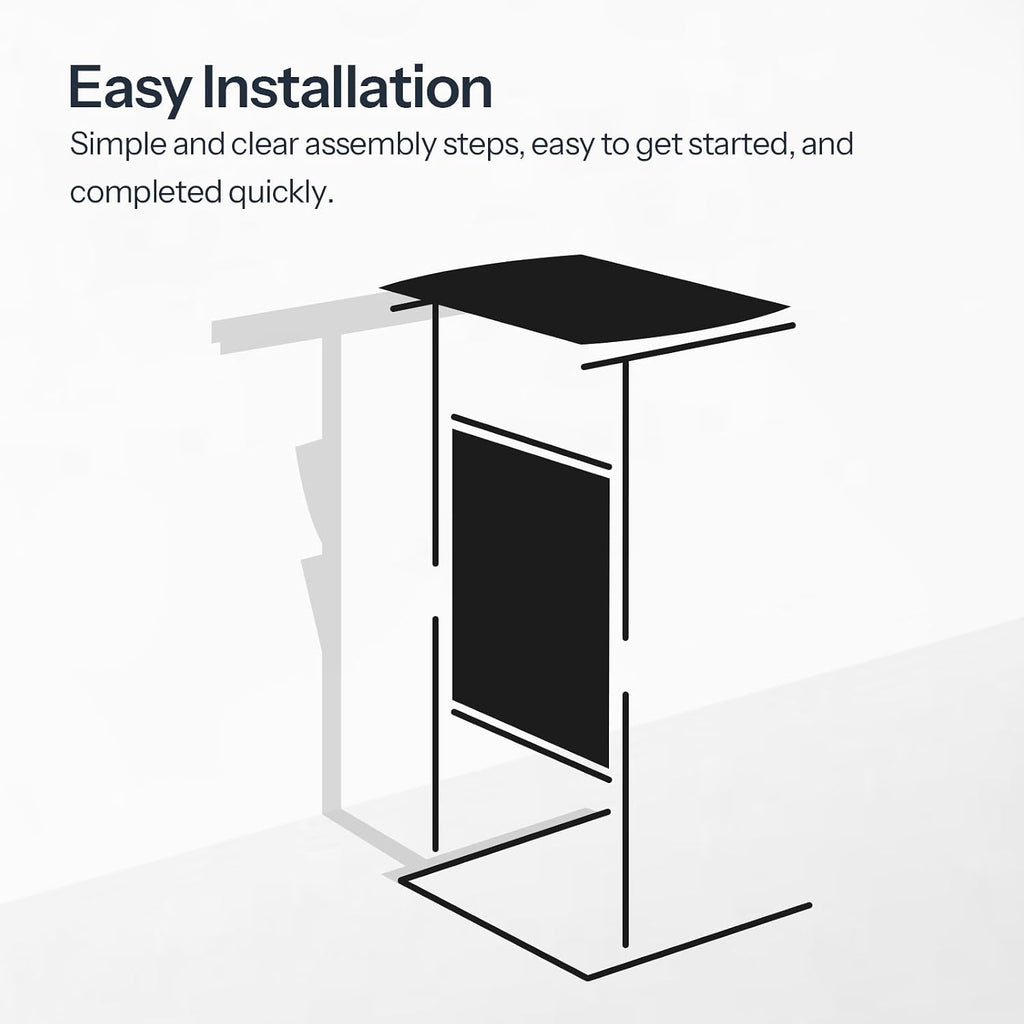HOOBRO C Shaped End Table, C Shaped Side Table with Storage Bag - Image 5