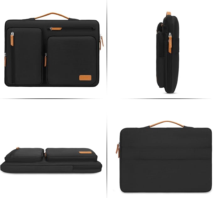 MOSISO 360 Protective Laptop Case 17.3 inch, 17-17.3 inch Laptop Sleeve | Compatible with Dell HP Lenovo Asus Acer Alienware, Side Open Carrying Case with 4 Zipper Pockets, Black - Image 8