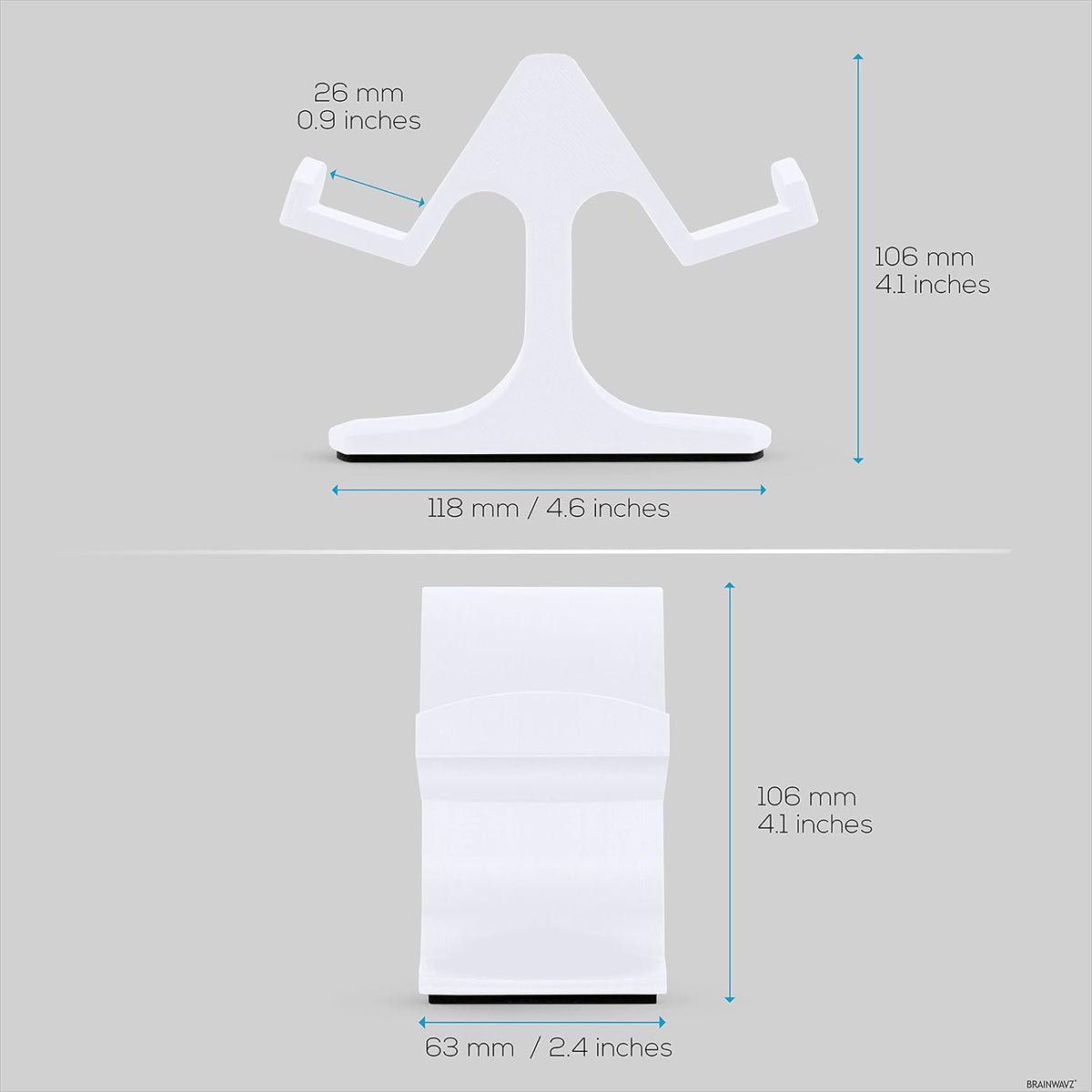 Dual Game Controller Desktop Holder Stand - Universal Design for Xbox ONE, PS5, PS4, PC, Steelseries, Steam & More, Reduce Clutter UGDS-03 (White) - Image 2