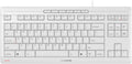 Cherry Stream Keyboard TKL, Wired Keyboard Without Number Pad, Whisper Quiet Keys, Unique Typing Feel, Slim Design, SX Scissor Switches, QWERTY, White-Gray by CHERRY