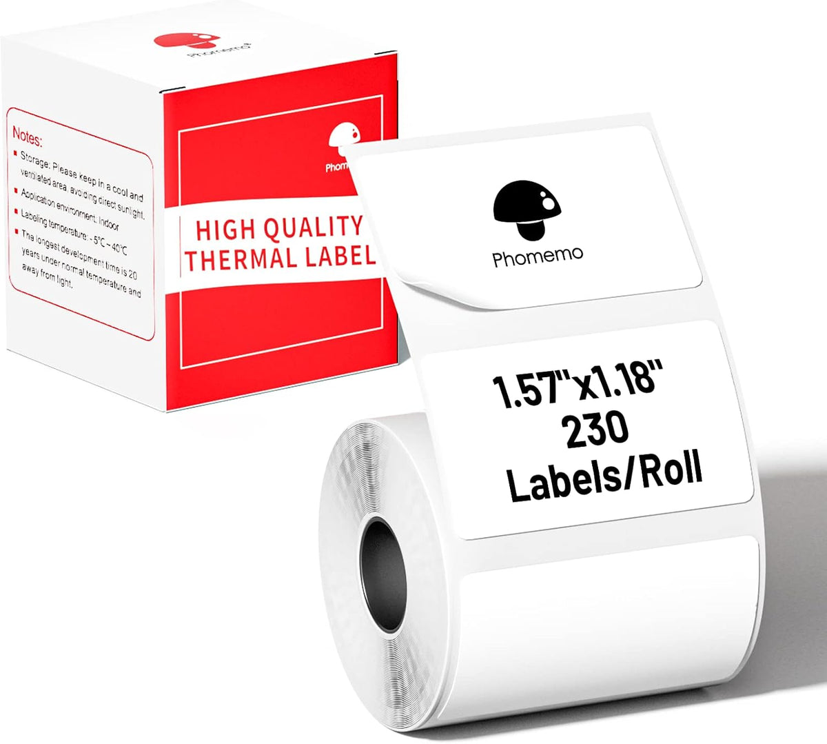 Phomemo Thermal Labels, 1.57"x 1.18", for M110/M100/M220/M108/M250, 230 PCS by Phomemo