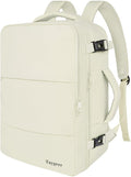Taygeer Large Travel Backpack, 17 inch Laptop Backpack for Women | Airline Approved Personal Item Mochila, 40l Luggage Carryon Work Bag for friend and Ladies Business Travel Hiking, Beige by Taygeer