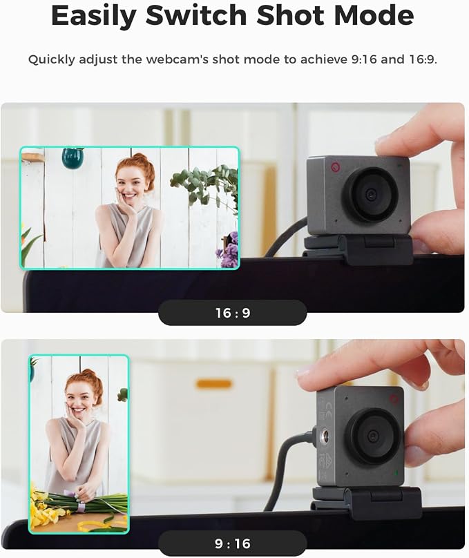 OBSBOT Meet SE 1080P 100FPS Webcam for PC, AI Framing Streaming Camera | 1/2.8" Sensor, Beauty Mode, Gesture Control, Staggered HDR, Web Camera for Desktop Computer, Laptop, Meeting.(Space Grey) - Image 8