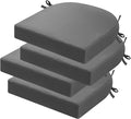 idee-home Outdoor Chair Cushions Set of 4, 19 x 19 Outdoor Seat Cushions | Patio Chair Cushions for Outdoor Furniture Waterproof with Ties, Outdoor Seat Cushion, Patio Chair Pads Dining Chair by idee-home