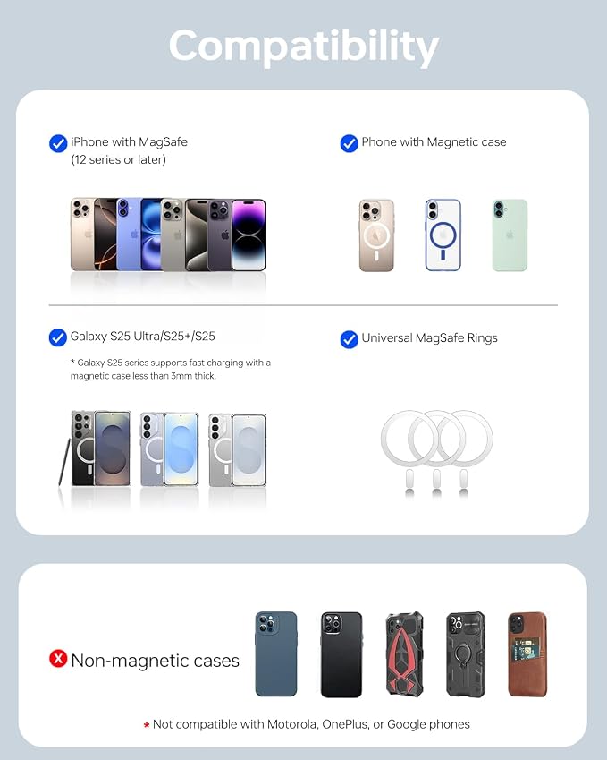 ULiXWH 10,000mAh for MagSafe Power Bank Ultra-Slim Fast Charging for Travel | Magnetic Wireless Charger with USB-C Cable, Portable Battery Pack for iPhone 17 Pro Max/17 Pro/Air/16/15/14/13, Space Grey - Image 8