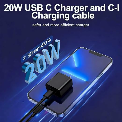 iPhone Charger Fast Charging, USB C Charger Block, 6FT/10FT Lightning Cable | For Apple iPhone 14/13/12/11 Series, 2-Pack USB C to Lightning Cables, AirPods with Lightning Charging Case,Black - Image 3