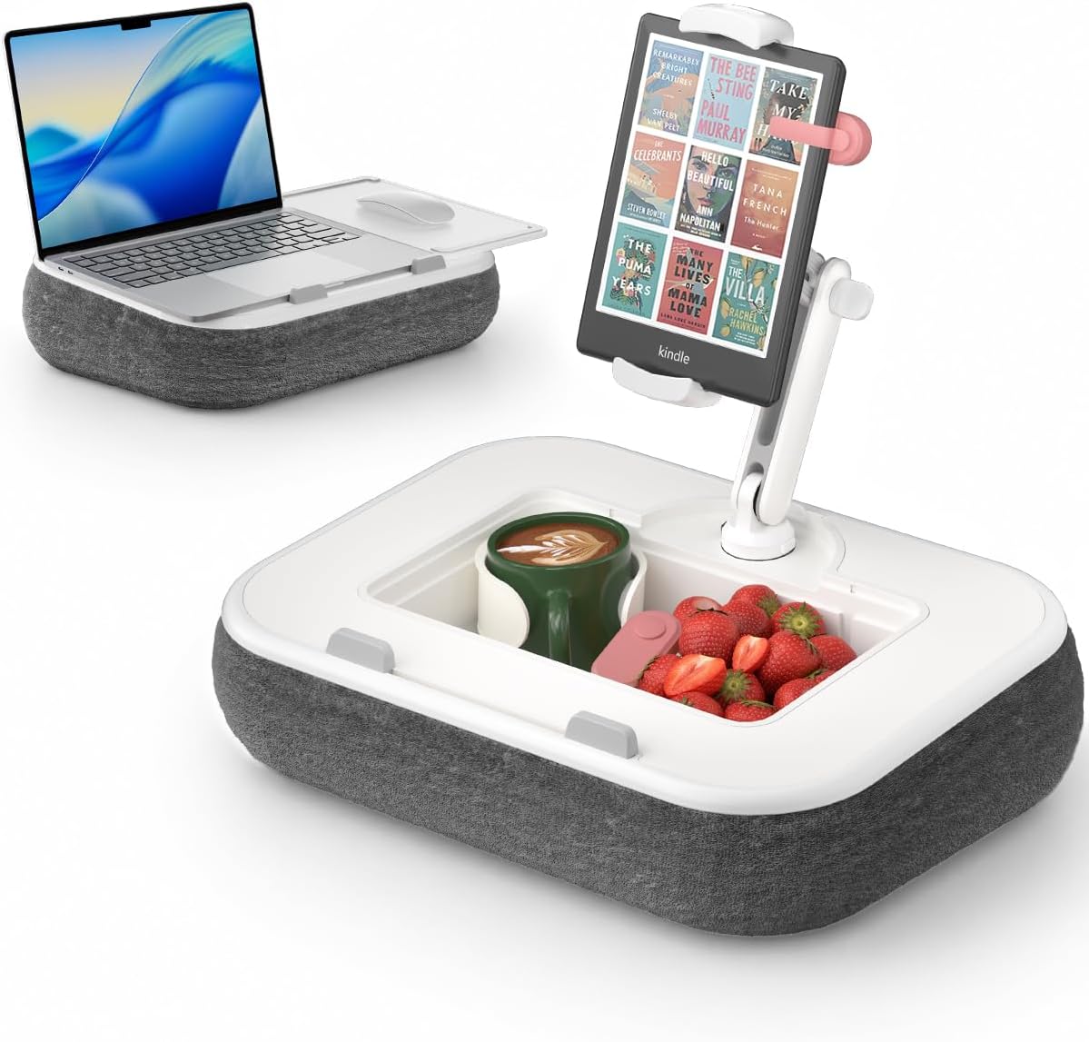 Laptop Lap Desk with Pillow Stand, 360° Tablet Holder by SupeDesk