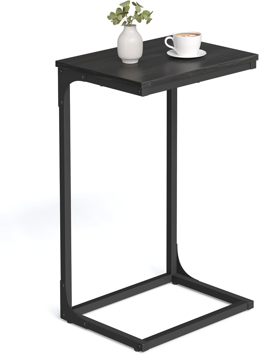 VASAGLE C-Shaped End Table, Couch Side Table for Sofa with Metal Frame by VASAGLE