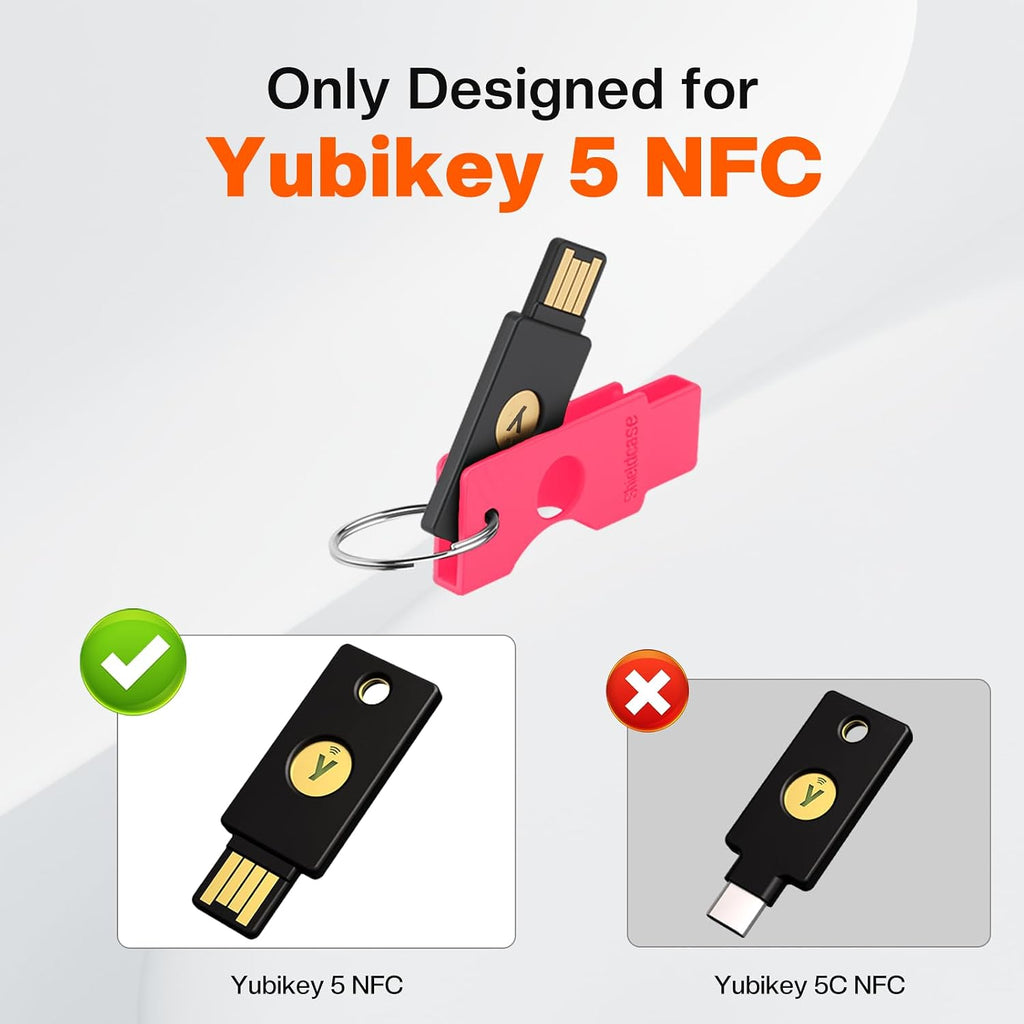 Protective Case for Yubikey 5 NFC, Pink - Image 2