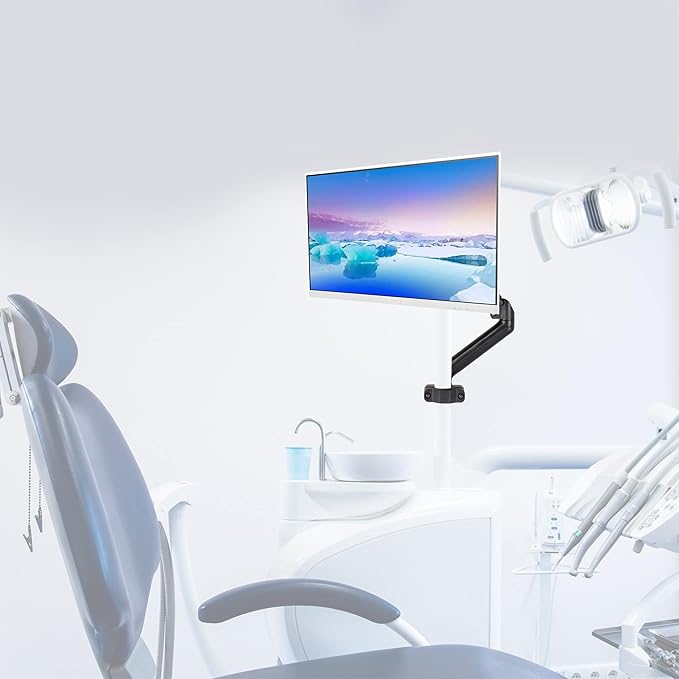 VIVO Universal Full Motion Pneumatic Pole Mount Arm for 17 to 32 inch Monitor Screens, 75mm and 100mm VESA Plate, Black, MOUNT-POLE05O - Image 6