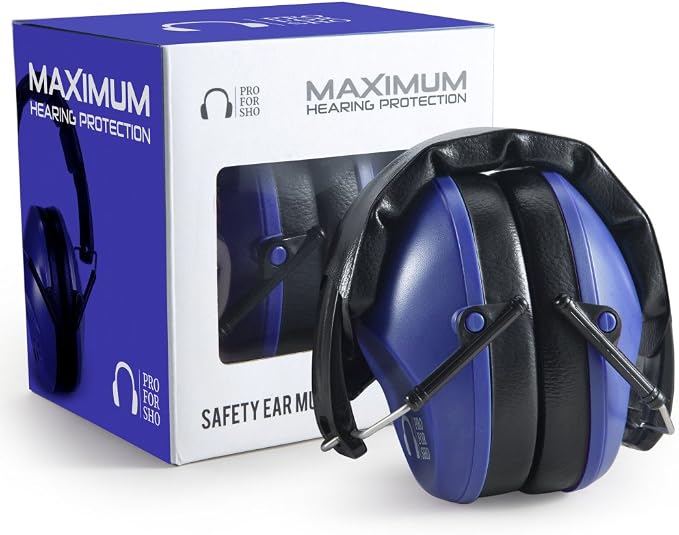 Pro For Sho 34dB NRR Hearing Protection Ear Muffs – Highest NRR Compact Design Ear Protection for Loud Events & Sensory Use by ProForSho