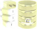GREPHONE iPhone Charger Fast Charging,20W PD USB C Wall Charger 4 Pack with 6FT Fast Charging Cable - Fast Charger for iPhone 14/14 Pro Max/13/13 Pro/12/12 Pro/11/11 Pro/XS, iPad(Yellow) by GREPHONE