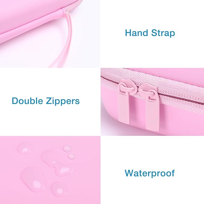 MOSISO Electronic Organizer Travel Case Compatible with MacBook Power Adapter, Compatible with Magic Mouse & Pencil, SD Card, USB Flash Disk with 4 Modular Insert & 2 Cable Tie & Snap Hook, Pink - Image 6