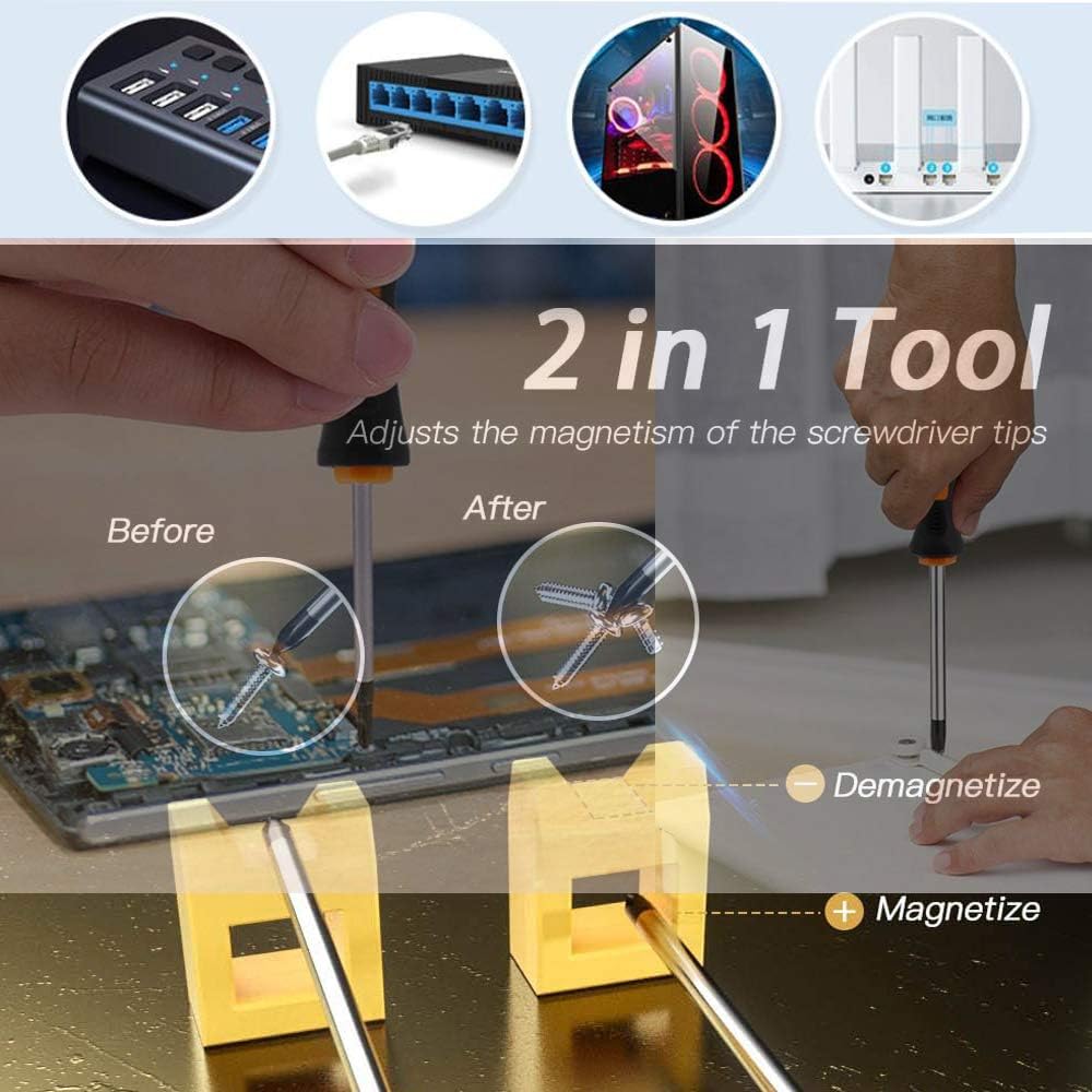 LEATBUY RJ45 Crimper Kit CAT5 CAT6 Crimping Tool Set for Pass Through with 50PCS Crimp Connectors, 50PCS Covers Network Wire Stripper Kit Punch Down Plier Ethernet Cutter(Dark) - Image 6