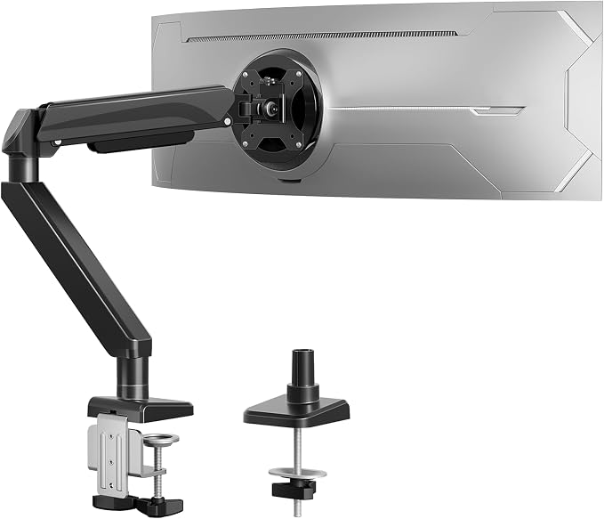 Heavy Duty Single Monitor Arm for Max 42 Inch Hold up to 33 lbs | Monitor Mount Desk Mount Height Adjustable Ultrawide Monitors Stand VESA Mount 70/100 by ERGOFOCUS
