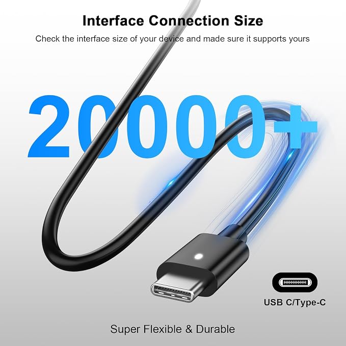 65W 45Watt USB C Charger Compatible with Dell Latitude 5520 5420 5320 5430 7420 7390 7320 7400 XPS 13 15 Chromebook 3100 Computer Fast Charging Type C Power Supply Cord - Image 2