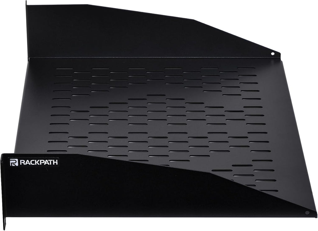 2U Cantilever Universal Rack Shelf - 14in Deep – Rackmount Shelf for 19’’ AV/Network Equipment Racks – 55lbs Capacity - 2 Pack - Image 5