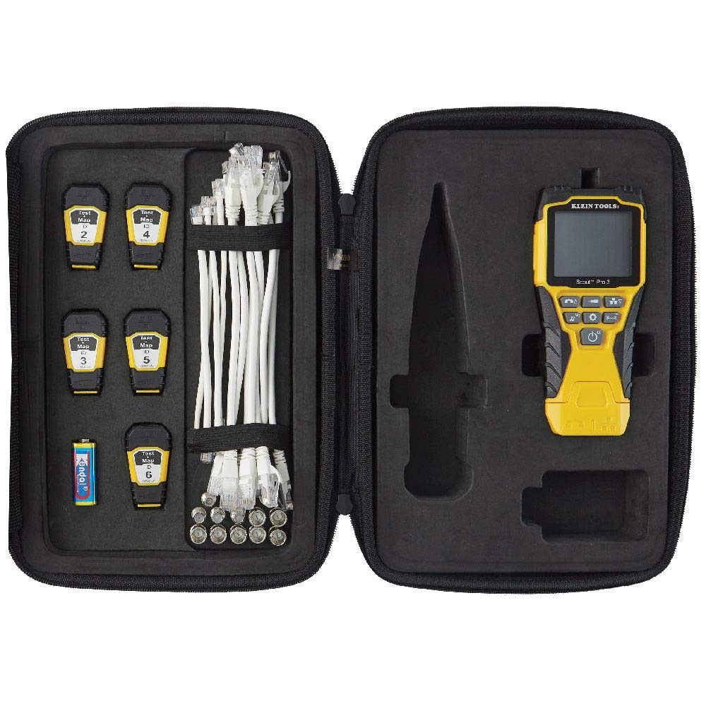 Klein Tools VDV501-853 Coaxial Cable Tester & Cable Tracer Probe-Pro Tracing Probe with Replaceable Non-Metallic & Ratcheting Modular Data Cable Crimper/Wire Stripper - Image 2