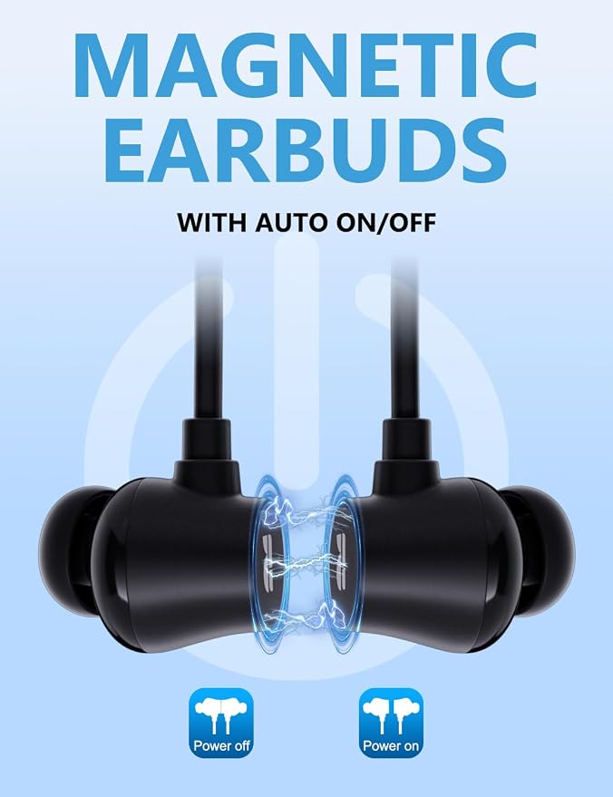 Rythflo 32dB Active Noise Cancelling Neckband Bluetooth Headphones, 60Hrs | 3 AI Mics ENC, V5.3 Multipoint Connection, ANC in-Ear earbuds, IPX6 Magnetic Earbuds for Home/Work/Travel/Office/Commute - Image 4