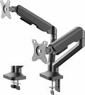 VIVO Dual Pneumatic Arm Ultra-Wide Monitor Mount for up to 35 inch Screens, Holds 26.4 lbs per Arm, Desk Mount Monitor Stand for 2 Ultrawides, Black, STAND-V200O by Unknown