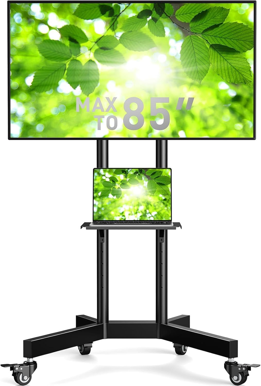 Perlegear Rolling TV Stand for 32-85 Inch Screens up to 154 lbs by Perlegear